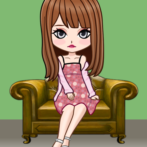 ソファーに座る女性